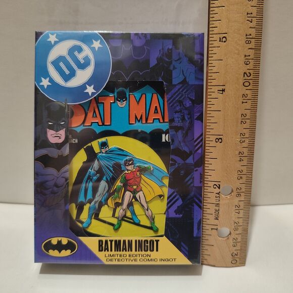 Batman & Robin Detective Comics #9 Ingot Official DC Full Colored Figurine - Picture 3 of 5